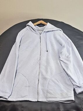 Marsh Landing Hooded Zip Jacket in Light Blue
